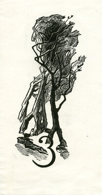 Билль Александра Феликсовна. Лот из трех эскизов обложки и 12 буквиц к книге М. Горького «Сказки об Италии»